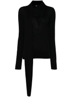 TOTEME - Women Wool RWS Silk Draped-Scarf Fine Knitwear - Image 5