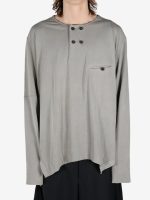 ZIGGY CHEN - Men 4 Button Henley Neck Long Sleeve T-Shirt