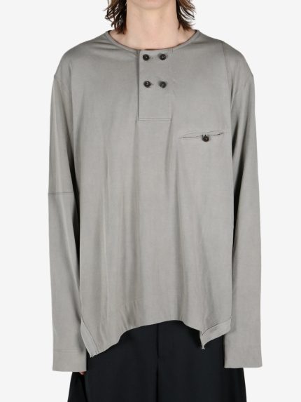 ZIGGY CHEN - Men 4 Button Henley Neck Long Sleeve T-Shirt