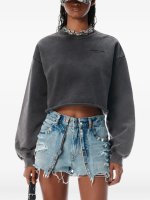 ALEXANDER WANG - Women Cropped Crewneck Sweatshirt