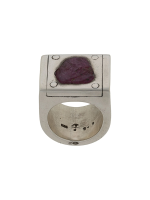 PARTS OF FOUR - Plate Ring Single (4.0 CT Ruby Slab, 17mm, PA+RUS)
