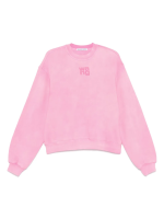 T BY ALEXANDER WANG - Women Puff Paint Logo Sweatshirt Essential Terry Crew - Image 5