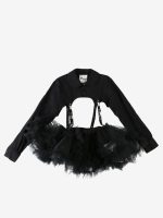 COMME DES GARCONS NOIR - Women Chain Decorated Strap Mini Blouse - Image 4