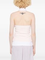 T BY ALEXANDER WANG - Women Layered Polo Mini Halter Top - Image 3