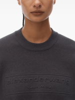ALEXANDER WANG - Women Embossed Logo Ribbed Pull Over - Image 4