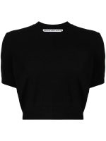 ALEXANDER WANG - Women Embossed Logo Ribbed Short Sleeve Tee - Image 5