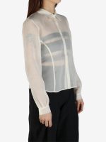 AMOMENTO - Women Sheer Slim Fit Shirt - Image 2