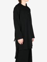 YOHJI YAMAMOTO POUR HOMME - Men Binder Henry Neck Tee - Image 2