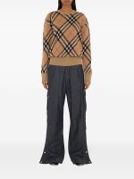 BURBERRY - Womens Check Wool Blend Sweater