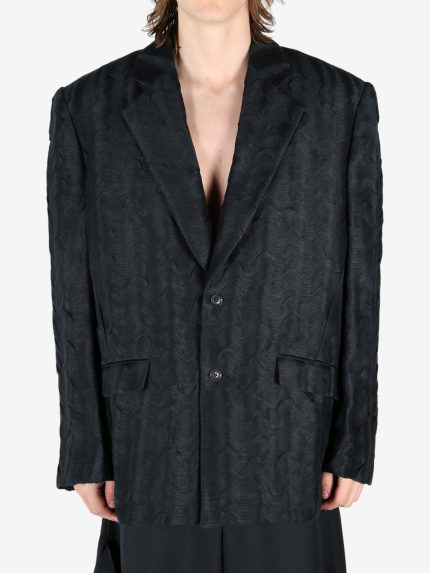 LOUIS GABRIEL NOUCHI - Men Wavy Jacquard Oversized Jacket
