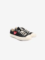 COMME DES GARCONS PLAY X CONVERSE - Chuck Taylor 70 Small Red Heart Low Top Sneakers - Image 2