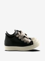 RICK OWENS - Women Leather Jumbolace Low Sneaks