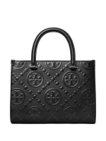 TORY BURCH - Women T Monogram Contrast Embossed Square Tote - Image 5