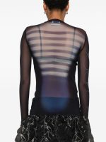 JEAN PAUL GAULTIER - Women Printed "Le Mâle" Mesh Top - Image 3