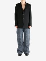RICK OWENS - Men Virgin Wool Concordian Jacket - Image 4