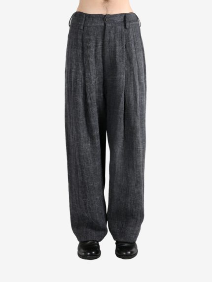 ZIGGY CHEN - Men Drop Crotch Wide Leg Trousers