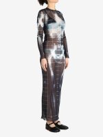 JEAN PAUL GAULTIER - Women Printed "Squeletor" Mesh Long Dress - Image 2