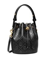 TORY BURCH - Women T Monogram Leather Mini Bucket Bag - Image 4
