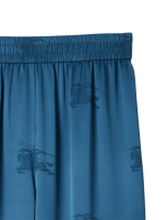 BURBERRY - Women Alex Silk Logo Pattern Trousers - Image 4