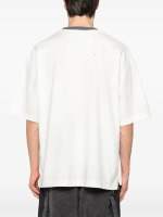 MAISON MIHARA YASUHIRO - Men Smiley Face Printed Distressed Tee - Image 2