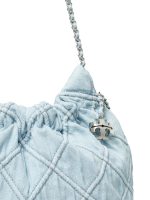 TORY BURCH - Women Fleming Denim Mini Hobo Bag - Image 7