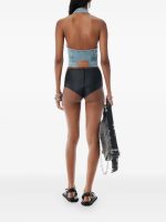 ALEXANDER WANG - Women Stretch Denim Halter Top - Image 4