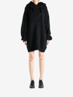 Black hoodie, full body view