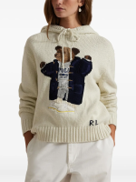 POLO RALPH LAUREN - Women Bear Long Sleeve Hood Pullover Sweater - Image 2
