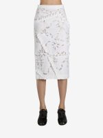 SHUSHU/TONG - Women Cutout Bow Patchwork Skirt