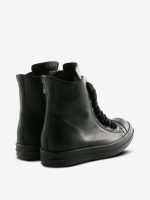 RICK OWENS - Women Leather Jumbolace Sneakers - Image 3