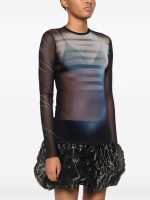 JEAN PAUL GAULTIER - Women Printed "Le Mâle" Mesh Top - Image 2
