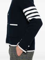 THOM BROWNE - Men Milano Stitch V Neck Knitwear - Image 4