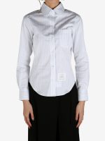 THOM BROWNE - Women Classic Long Sleeve Round Collar Shirt