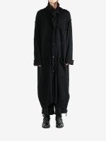 Black coat, full body view