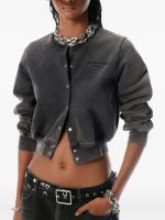 ALEXANDER WANG - Women Shrunken Snap Cardigan Crewneck