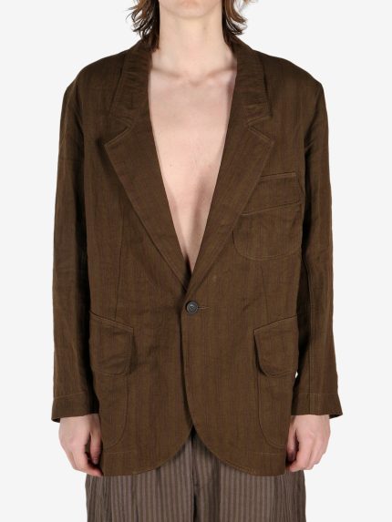 ZIGGY CHEN - Men 1 Button Long Jacket