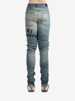 AMIRI - Men Hollywood Leather Applique Thrasher Repaired Skinny Jean - Image 3