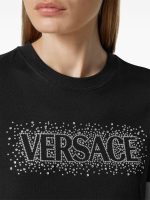 VERSACE - Women Crystal Versace Logo T-Shirt - Image 4