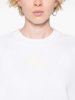 T BY ALEXANDER WANG - Women Essential Terry Crew Sweatshirt W/ Puff Paint Logo - Image 4