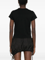 T BY ALEXANDER WANG - Women Puff Logo & Bound Neck Tee Essential JSY Shrunk - Image 3