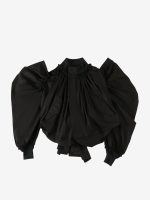 COMME DES GARCONS TAO - Women Exaggerated Pleated Design Sleeveless Blouson - Image 5