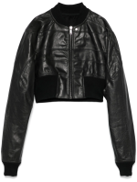 RICK OWENS - Women Cropped Leather Girdered Bomber - Image 5