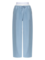 T BY ALEXANDER WANG - Women Logo Elastic Exposed Brief Wide Leg Sweatpant - Image 5