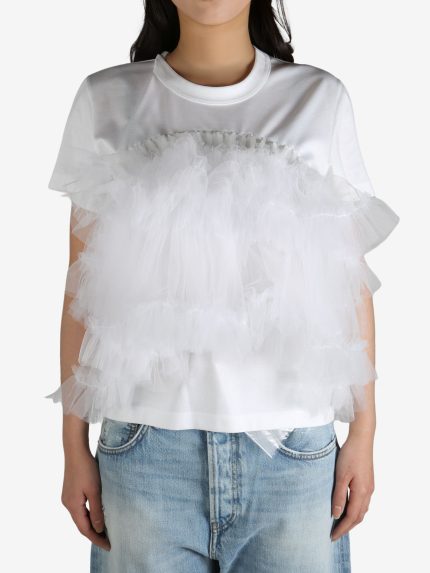 COMME DES GARCONS NOIR - Women Layered Nylon Tulle Skirt T-Shirt