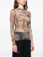 JEAN PAUL GAULTIER - Women Mesh "Médaillon" Long Sleeved Top - Image 2