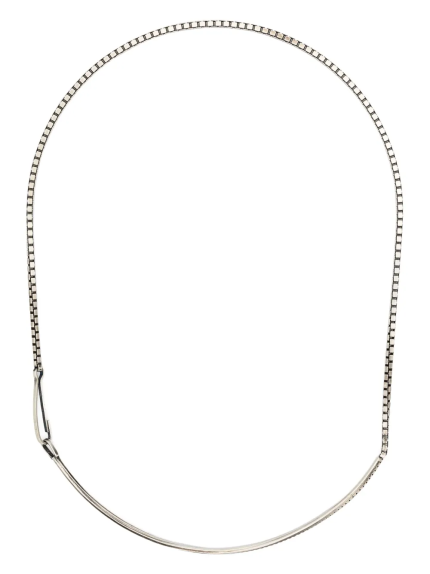 Silver necklace,front view