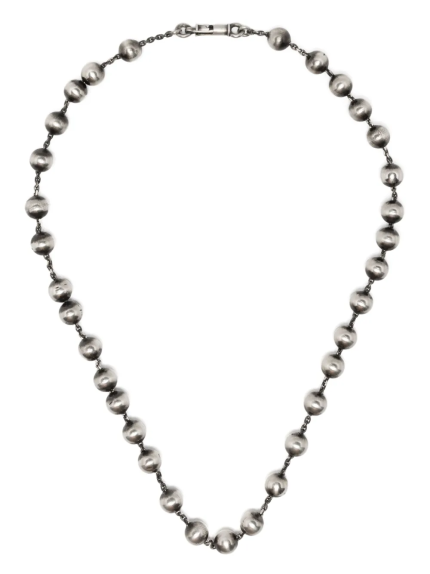 Silver necklace,front view