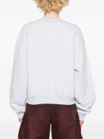 T BY ALEXANDER WANG - Women Essential Terry Crew Sweatshirt W/ Puff Paint Logo - Image 3