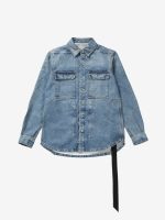 RICK OWENS DRKSHDW - Women Denim Outershirt Jacket - Image 4