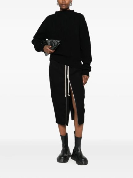 RICK OWENS - Women Zipped Short Pillar Skirt